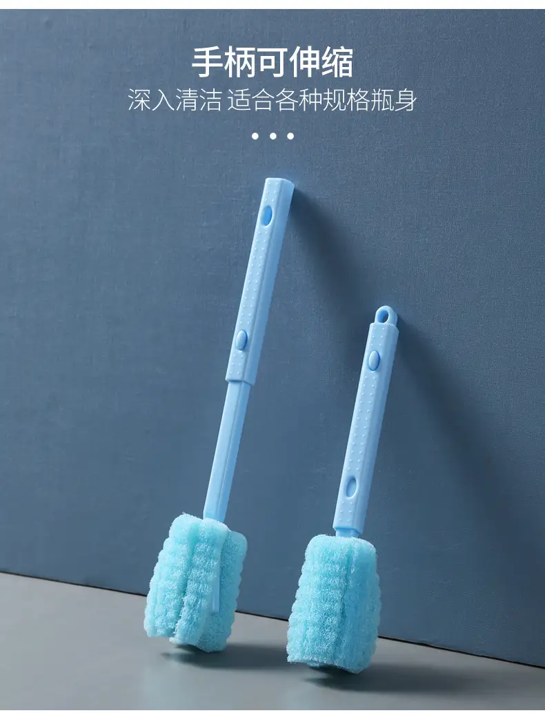 Colorful Reusable Cup Brush Sponges Long Handle — feature 4