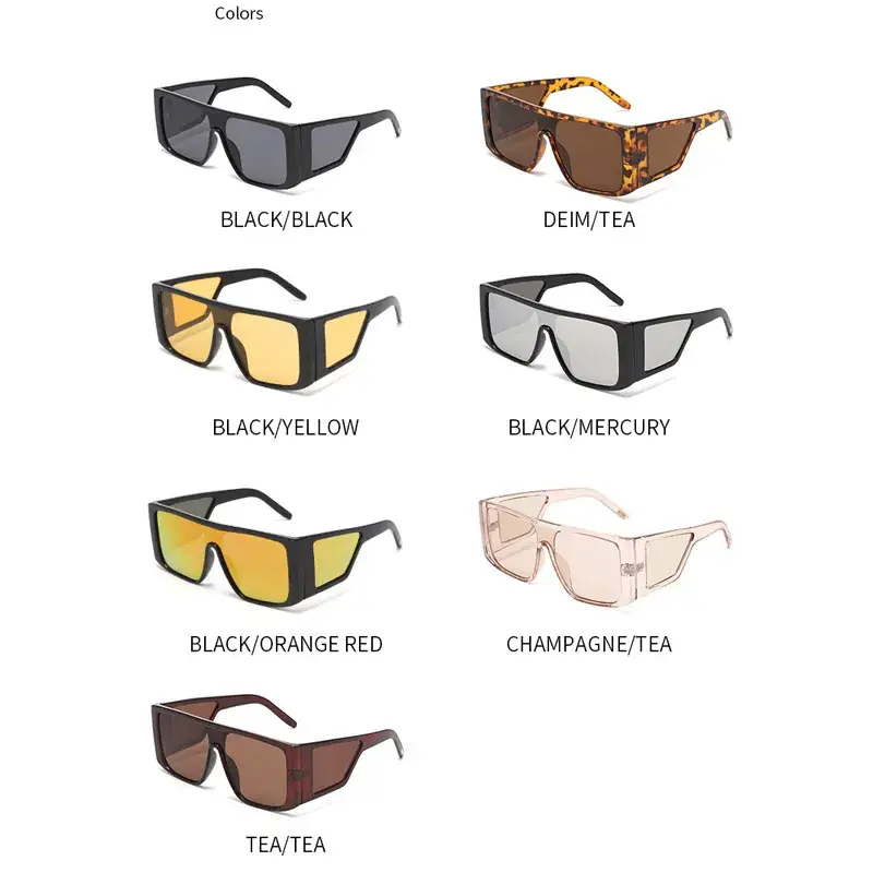Men's Black Orange Red UV400 Sunglasses - Image 10