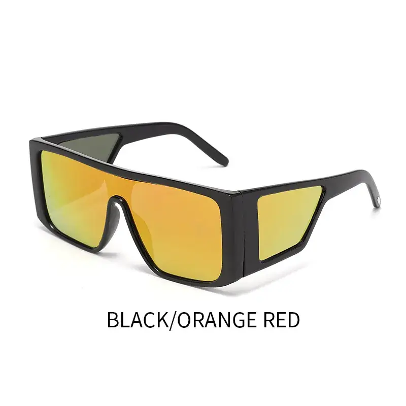 Men's Black Orange Red UV400 Sunglasses - Image 5