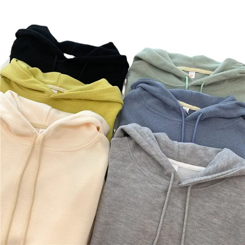 Women's Hooded Hoodie Set Multi Color High Waist Korean Style - Image 11