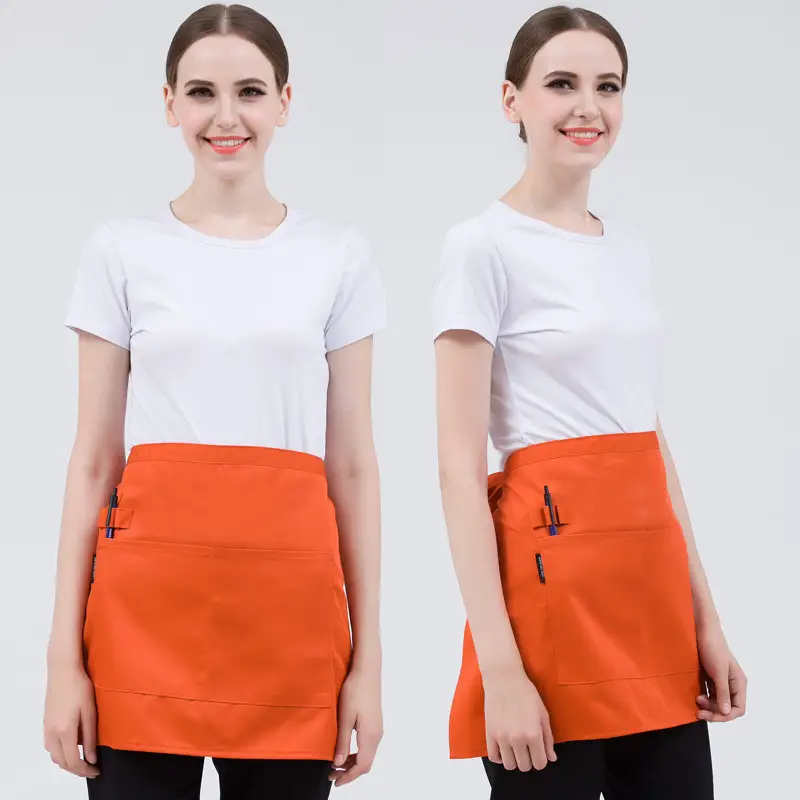 Black Striped Waist Apron for Men Women 60cm Wide - Image 36