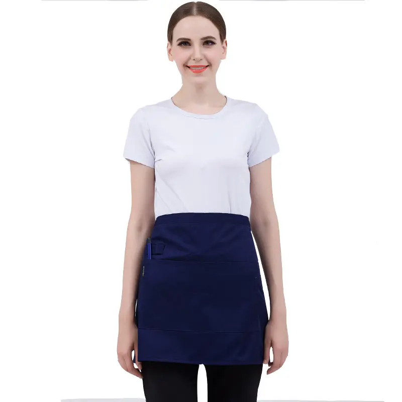 Black Striped Waist Apron for Men Women 60cm Wide - Image 39