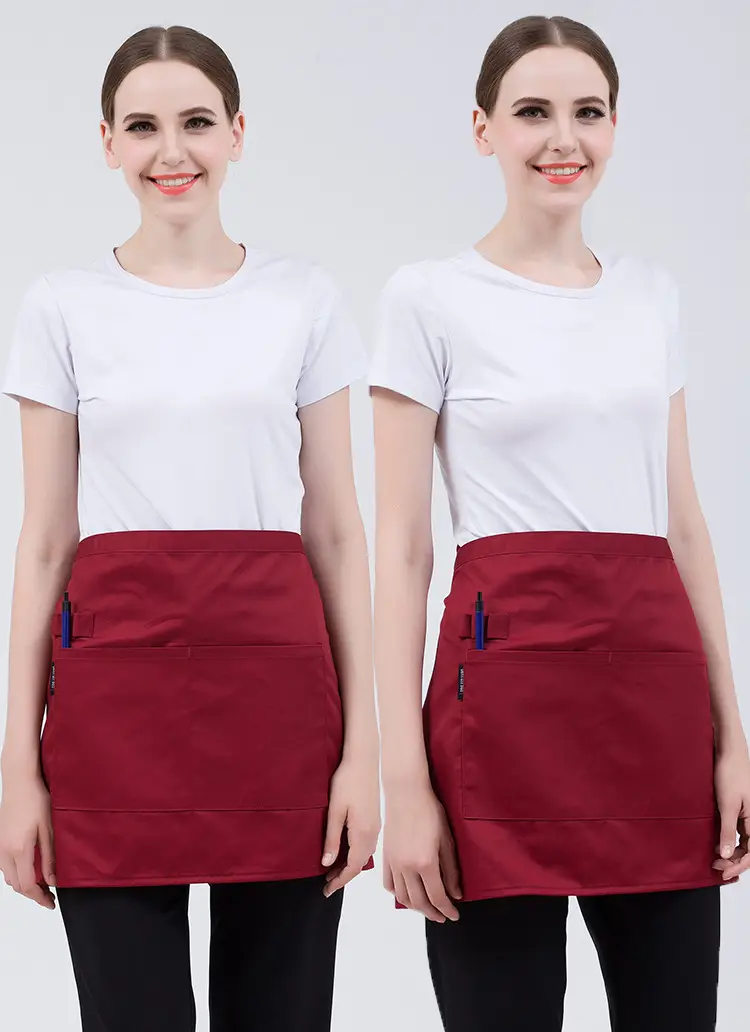 Black Striped Waist Apron for Men Women 60cm Wide — feature 15