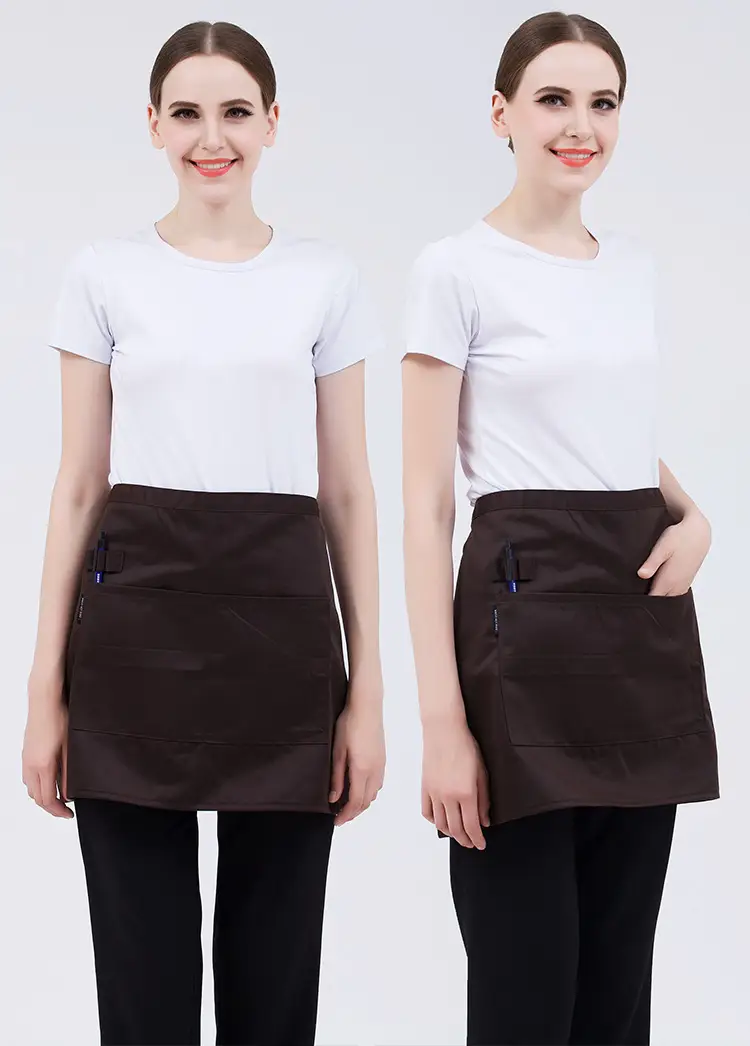 Black Striped Waist Apron for Men Women 60cm Wide — feature 20