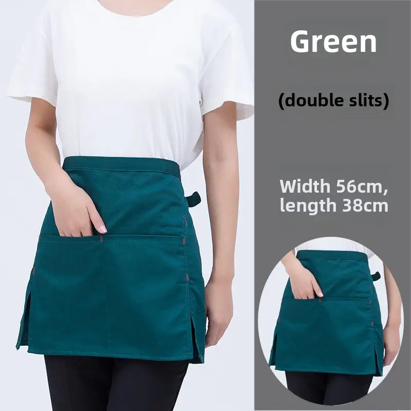 Black Striped Waist Apron for Men Women 60cm Wide - Image 19