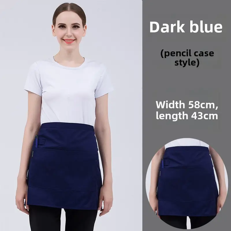Black Striped Waist Apron for Men Women 60cm Wide - Image 2