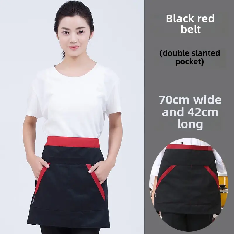 Black Striped Waist Apron for Men Women 60cm Wide - Image 21