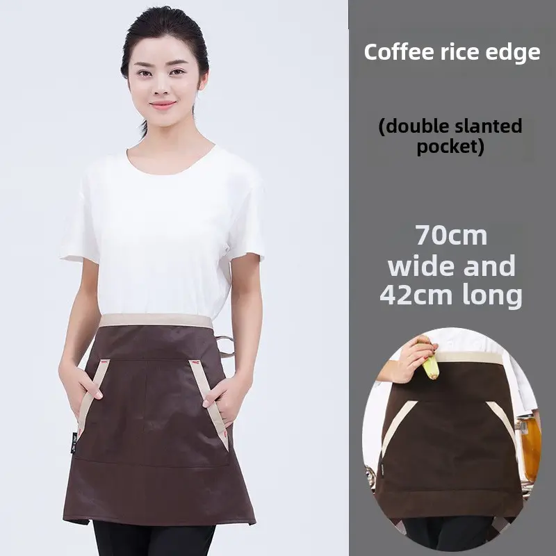Black Striped Waist Apron for Men Women 60cm Wide - Image 22