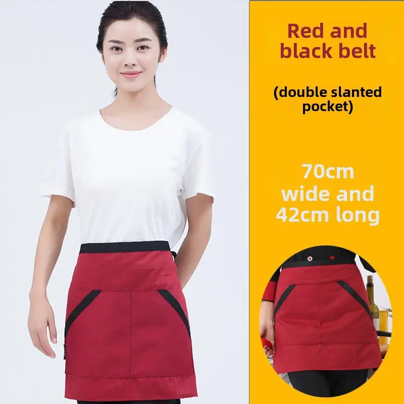 Black Striped Waist Apron for Men Women 60cm Wide - Image 23