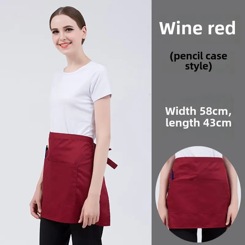 Black Striped Waist Apron for Men Women 60cm Wide - Image 5