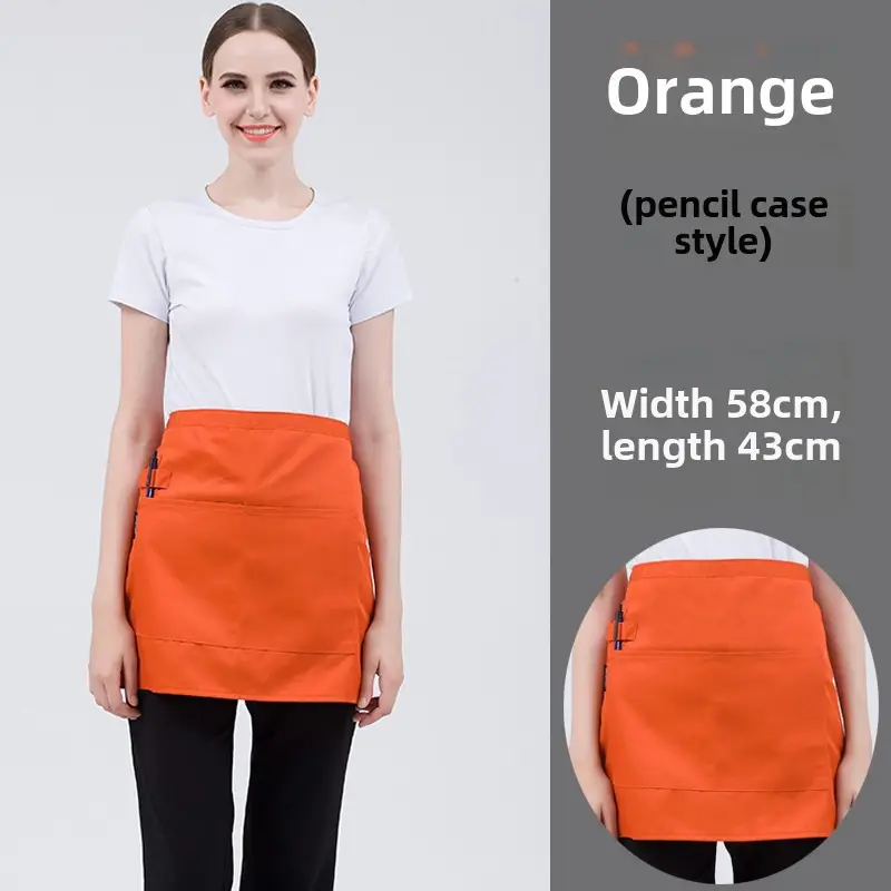 Black Striped Waist Apron for Men Women 60cm Wide - Image 6