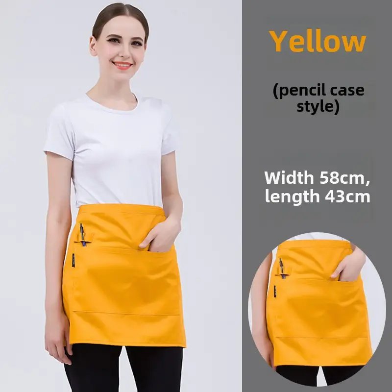 Black Striped Waist Apron for Men Women 60cm Wide - Image 8