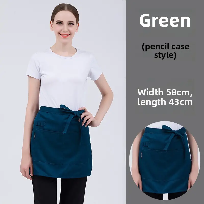 Black Striped Waist Apron for Men Women 60cm Wide - Image 9
