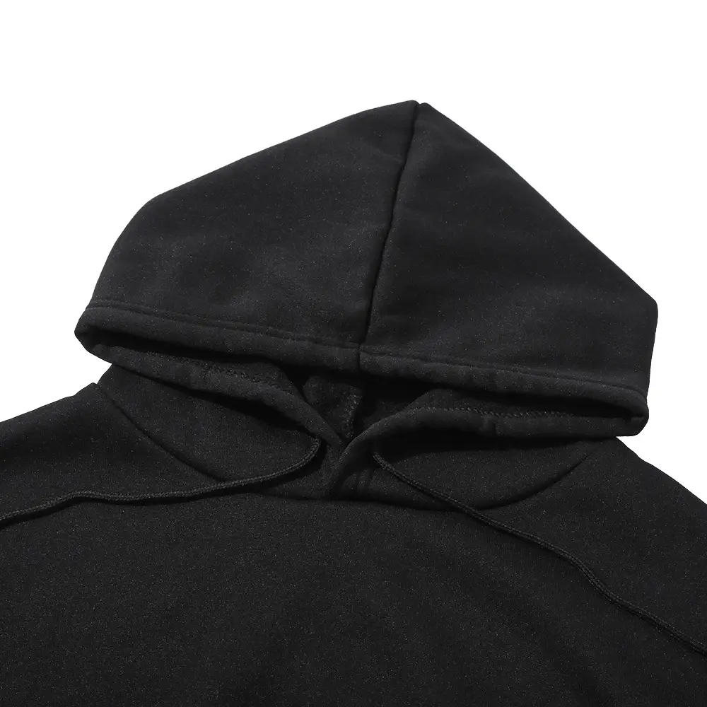 Black Hooded Sweatshirt Autumn Winter Men Women