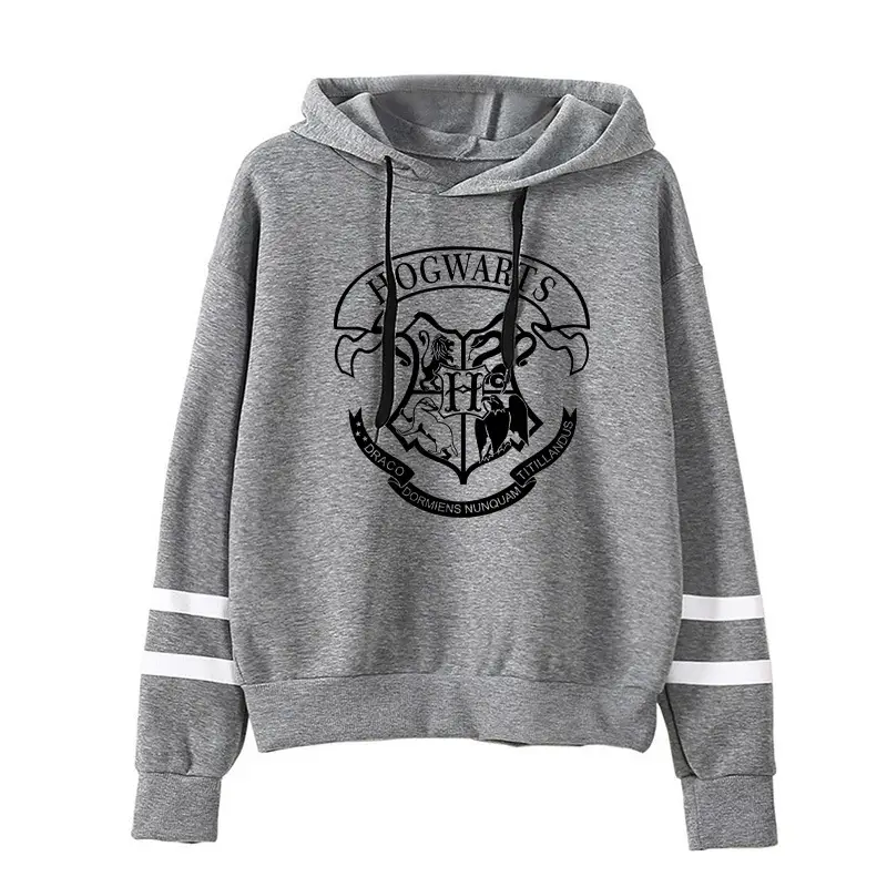 Black Hooded Sweatshirt Autumn Winter Men Women
