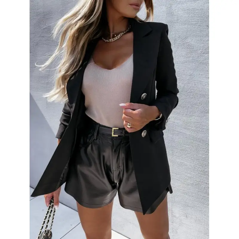 Double Breasted Suit Jacket Pink American European - Image 3