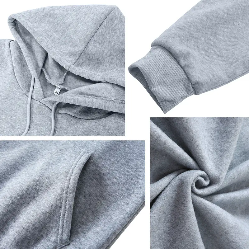 Red Los Angeles Pattern Hooded Sweatshirt for Men Women