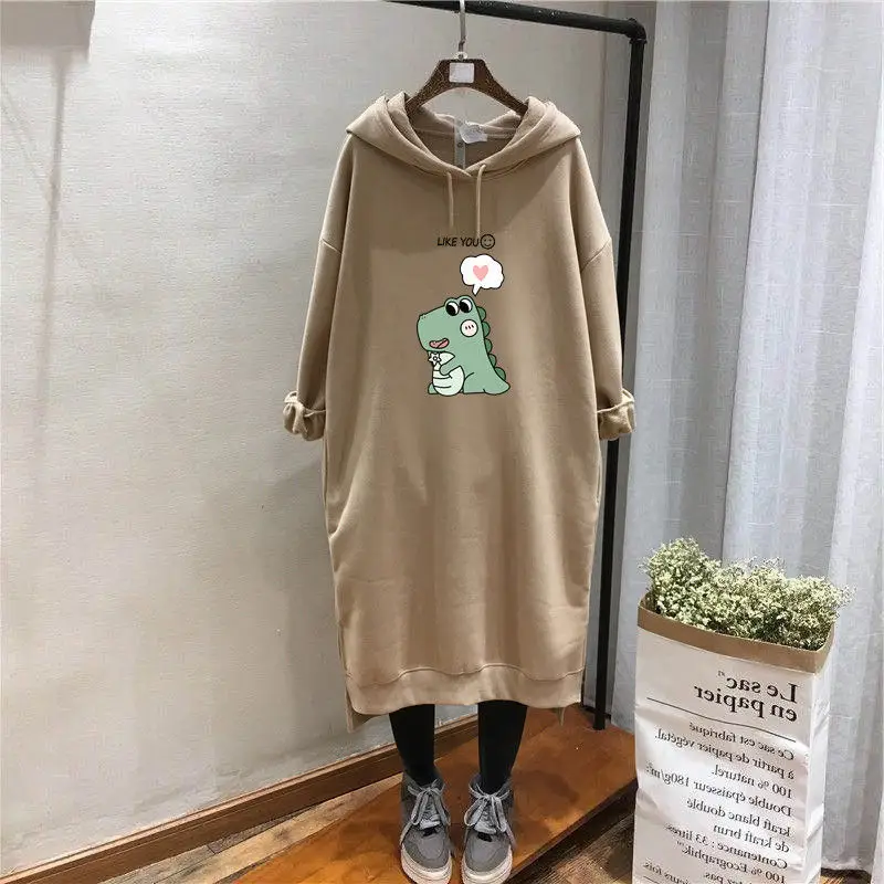 Women Velvet Hoodie Dress Red Fat Mass Plus Size