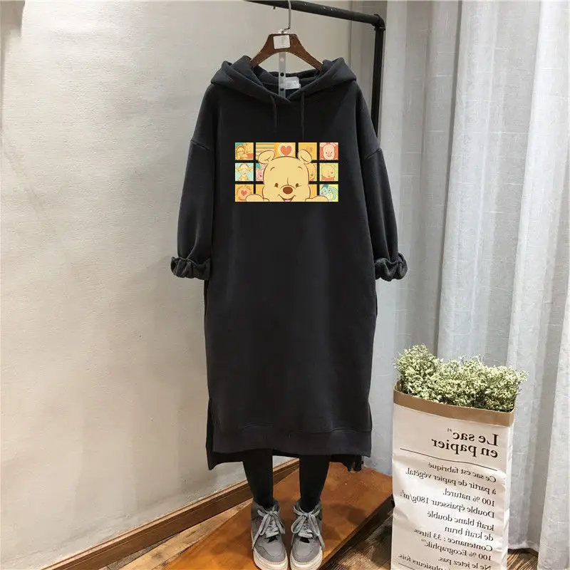 Women Velvet Hoodie Dress Red Fat Mass Plus Size