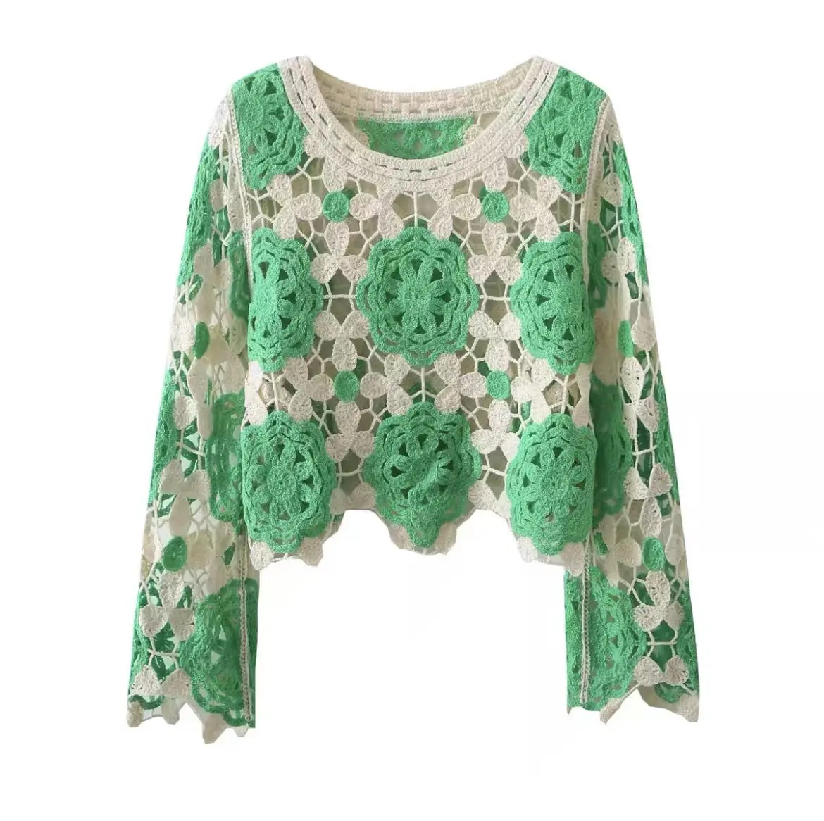 New Korean Style Hollow Crochet Sweater Women - Image 2