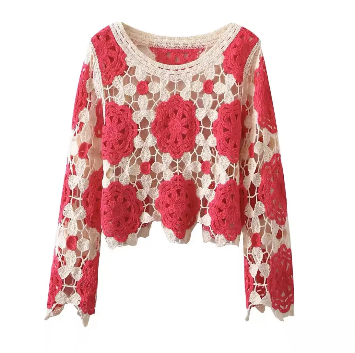 New Korean Style Hollow Crochet Sweater Women - Image 3