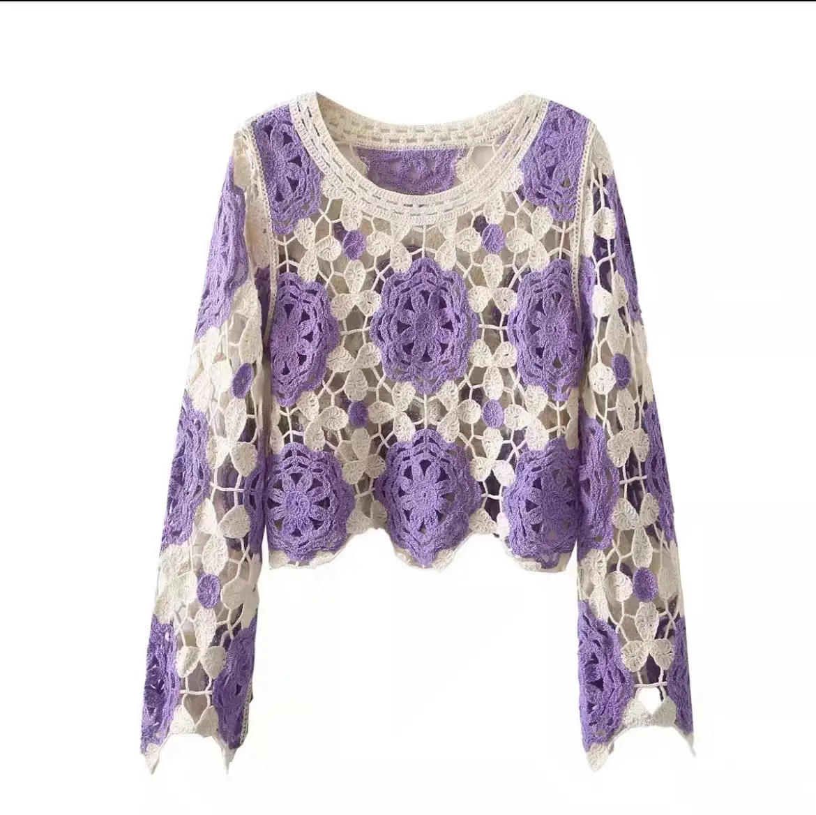 New Korean Style Hollow Crochet Sweater Women - Image 4