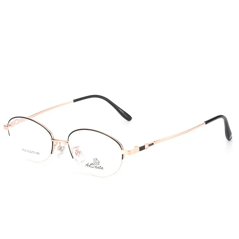 Women's Pink Metal Myopia Glasses Frame 1750 - Image 11
