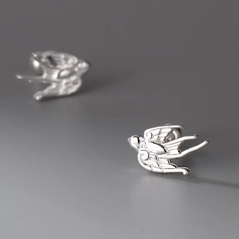 Sterile Silver Swallow Earrings for Women - Image 3