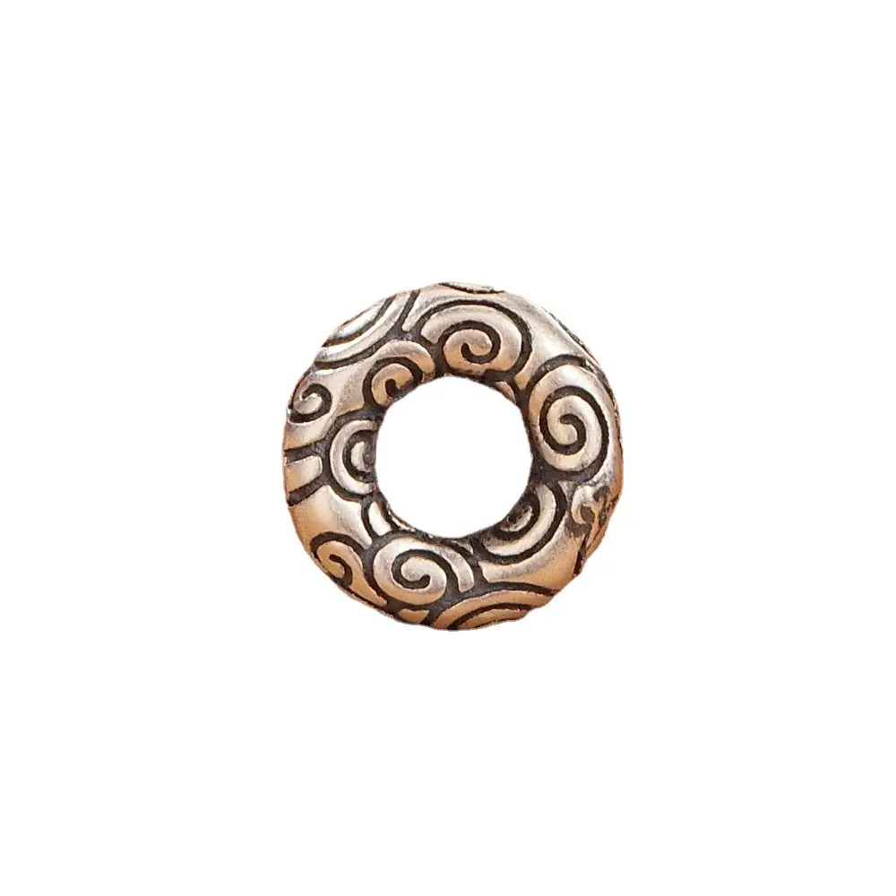 S925 Sterling Silver Cloud Pattern Closed Ring Bracelet Connector - Image 6