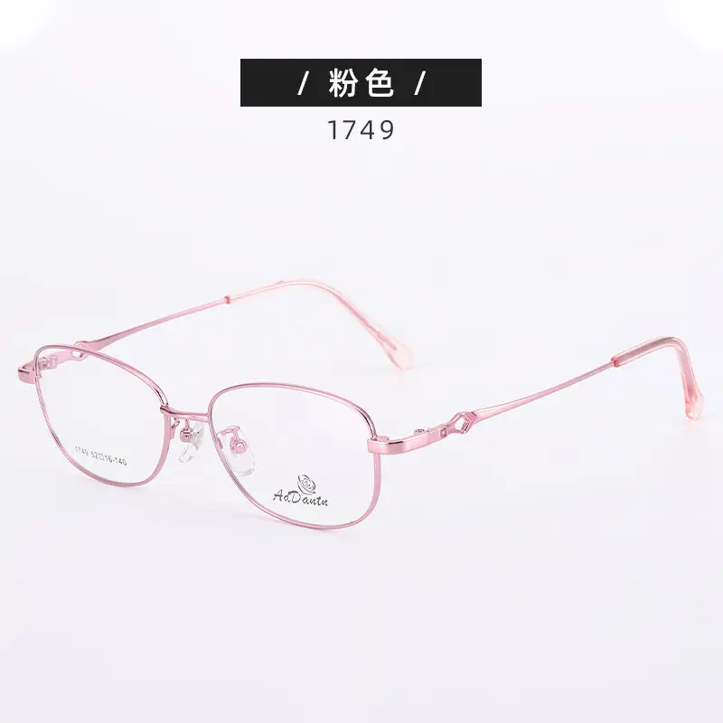 Women's Red Tinted Half Frame Glasses Frame for Myopia Astigmatism - Image 2
