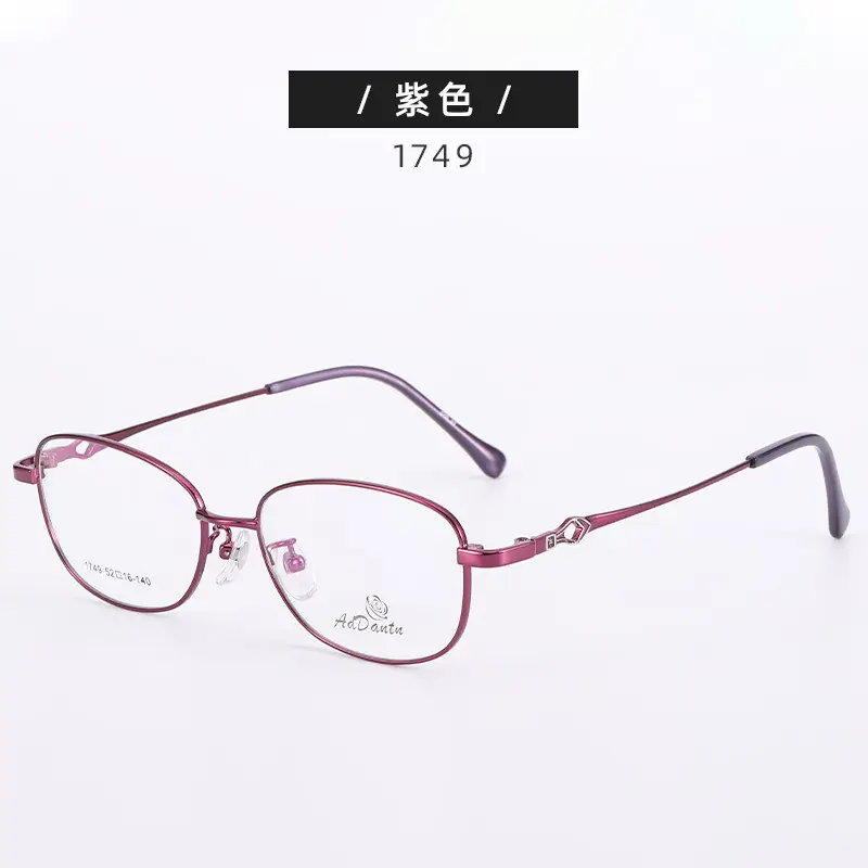 Women's Red Tinted Half Frame Glasses Frame for Myopia Astigmatism - Image 3