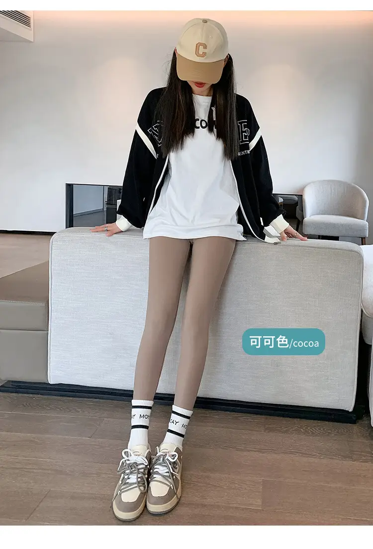 Women Ice Silk Leggings High Waist Thin Tummy Tightening — feature 24