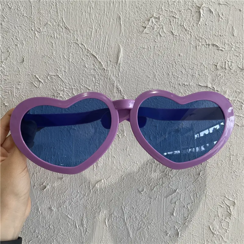 Heart-Shaped Sunglasses for Women Yellow Extra Large - Image 4