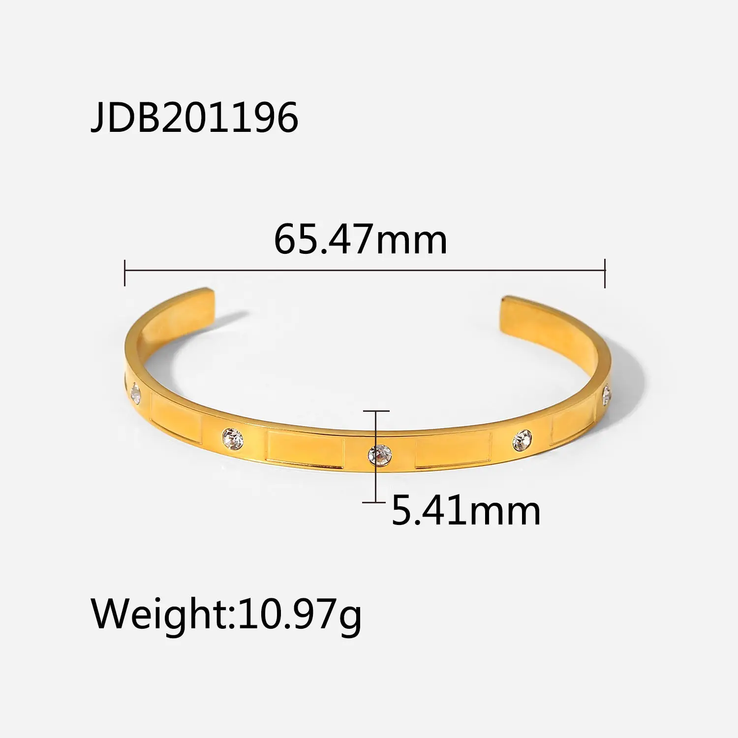 Open Gold Bracelet Set for Women High-end Zircon - Image 11