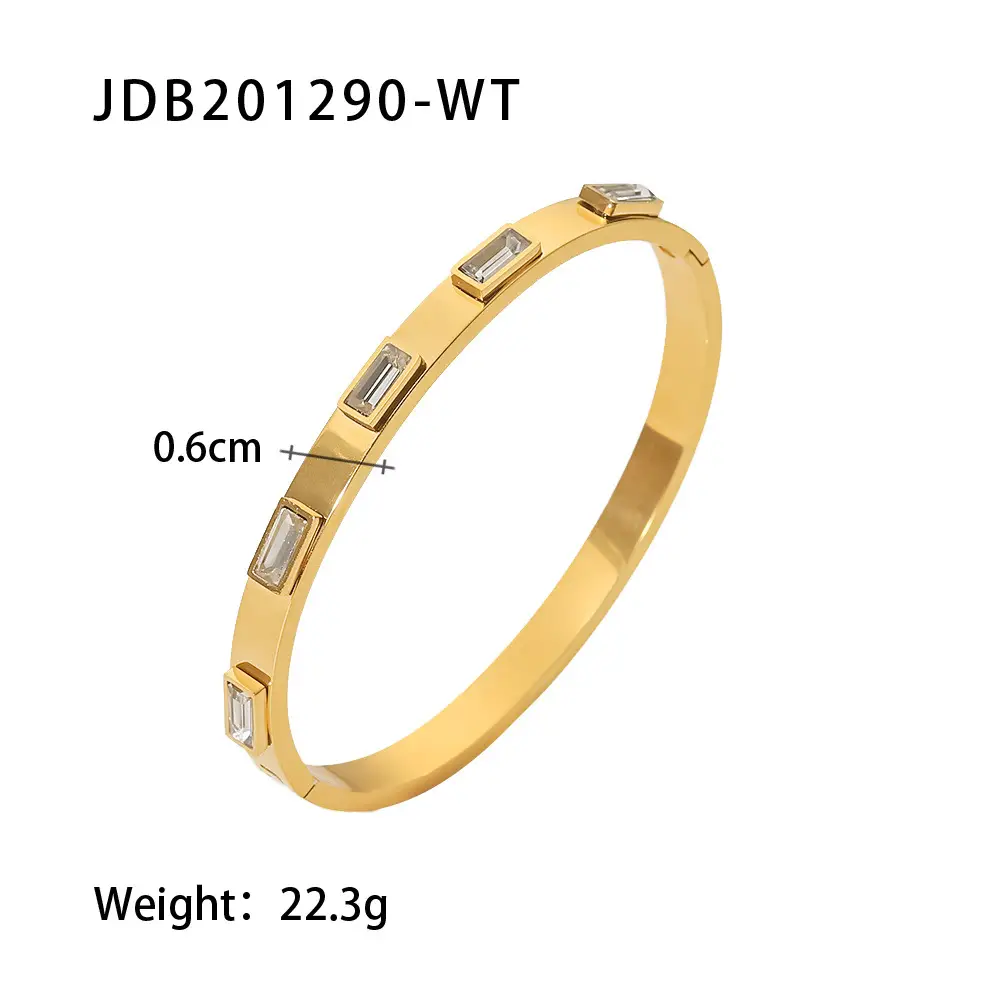 Open Gold Bracelet Set for Women High-end Zircon - Image 2