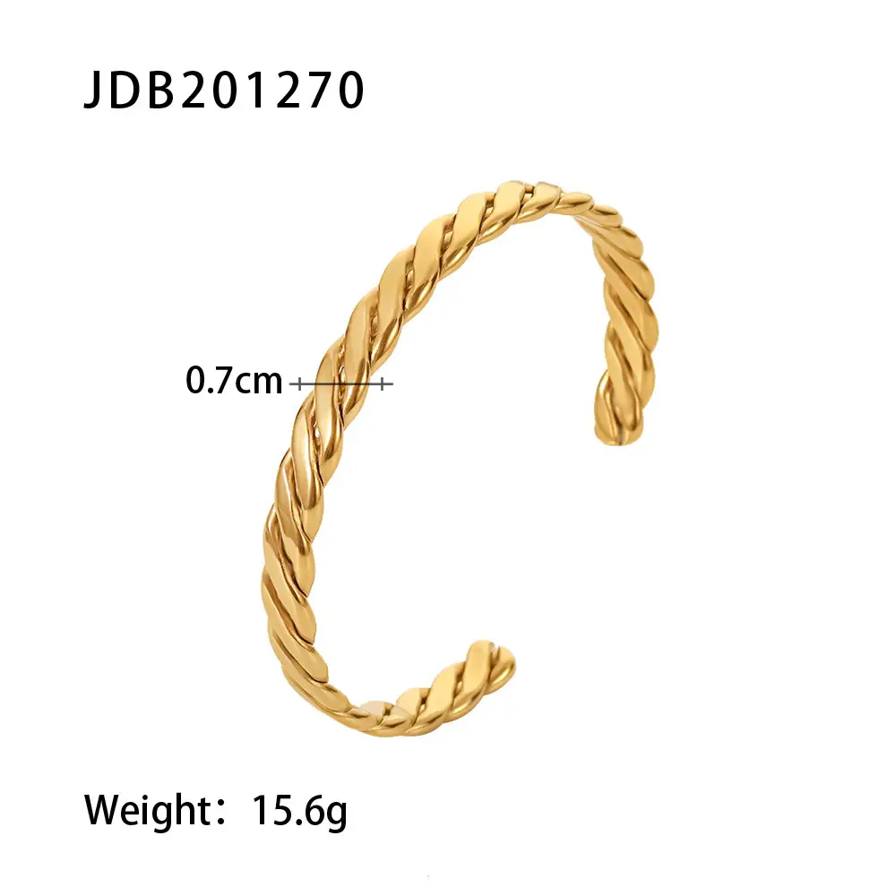Open Gold Bracelet Set for Women High-end Zircon - Image 4