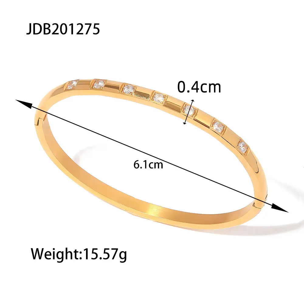 Open Gold Bracelet Set for Women High-end Zircon - Image 7
