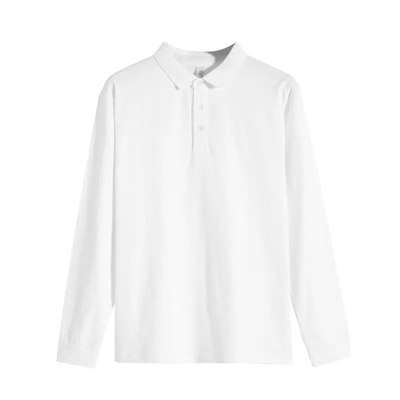 Men's Grey Cotton Lapel T-Shirt 250g - Image 8