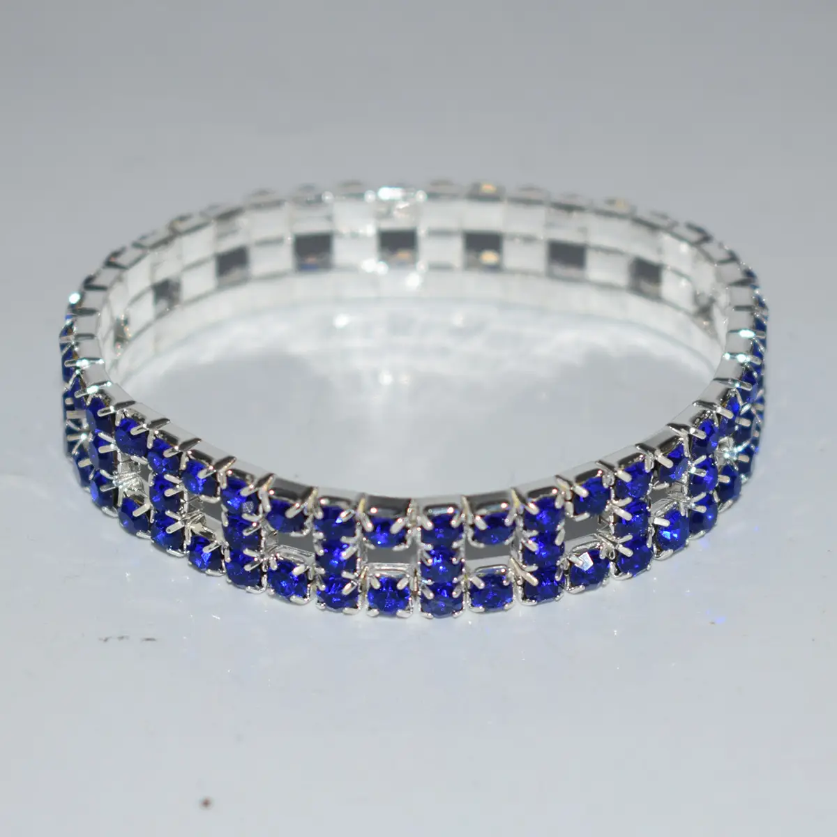 Full Rhinestone Elastic Bracelet Gold Silver - Image 20