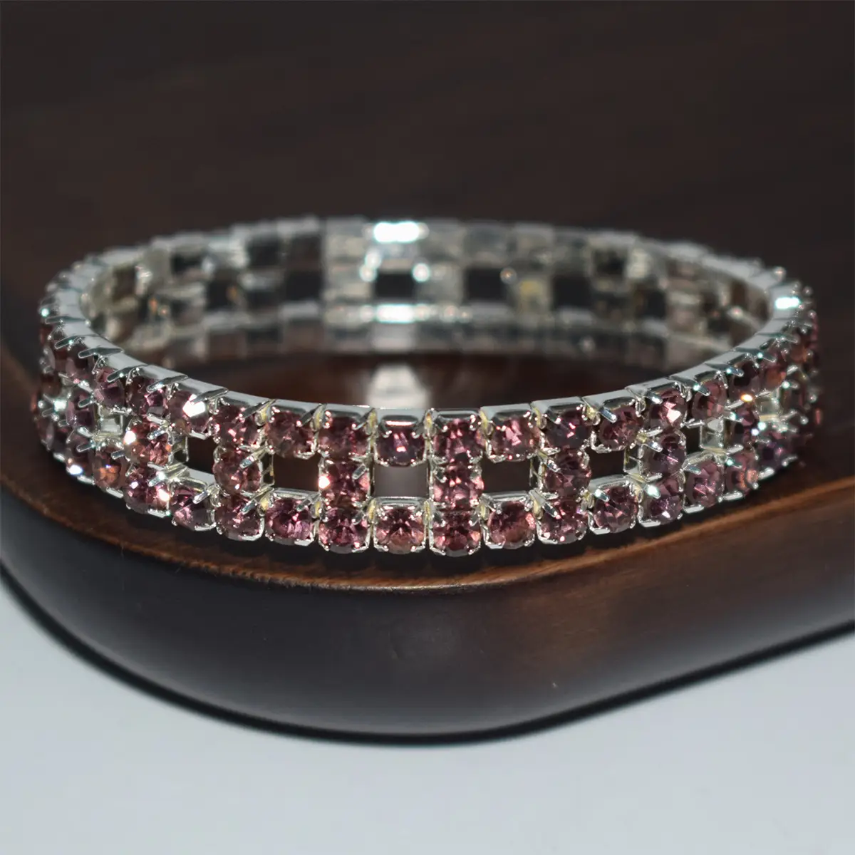 Full Rhinestone Elastic Bracelet Gold Silver - Image 22