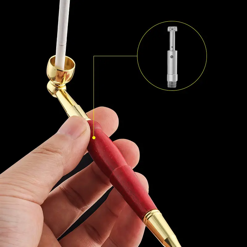 Rosewood Tobacco Rod with Copper Pipe and Copper Smoke Pot - Image 9