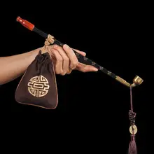 Rosewood Tobacco Rod with Copper Pipe and Copper Smoke Pot — feature 13