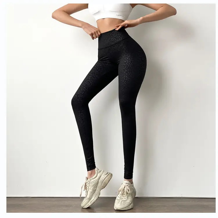 2022 Summer Yoga Pants Printed Bottoming Belly Tinker Slimming Sports Casual Thin Wrinkle Leggings Large Size - Image 6