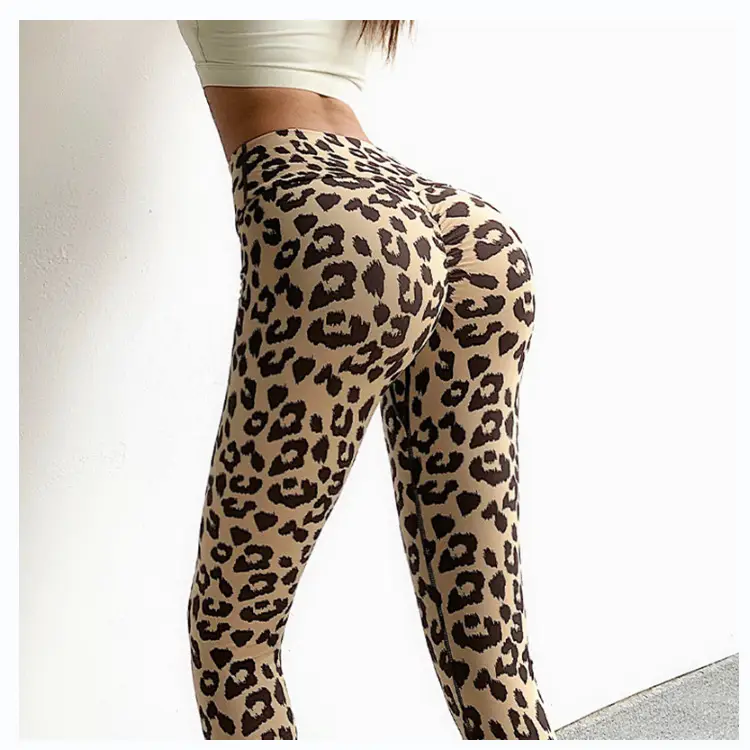 2022 Summer Yoga Pants Printed Bottoming Belly Tinker Slimming Sports Casual Thin Wrinkle Leggings Large Size - Image 3