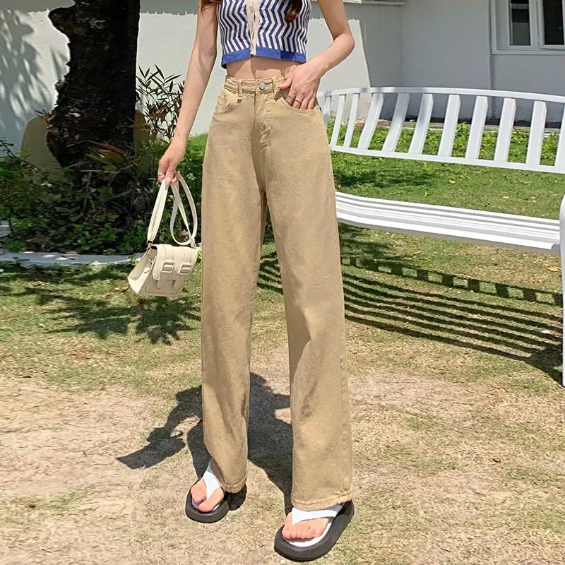 Women Wide Leg Jeans 2022 Summer Slim Fit - Image 4