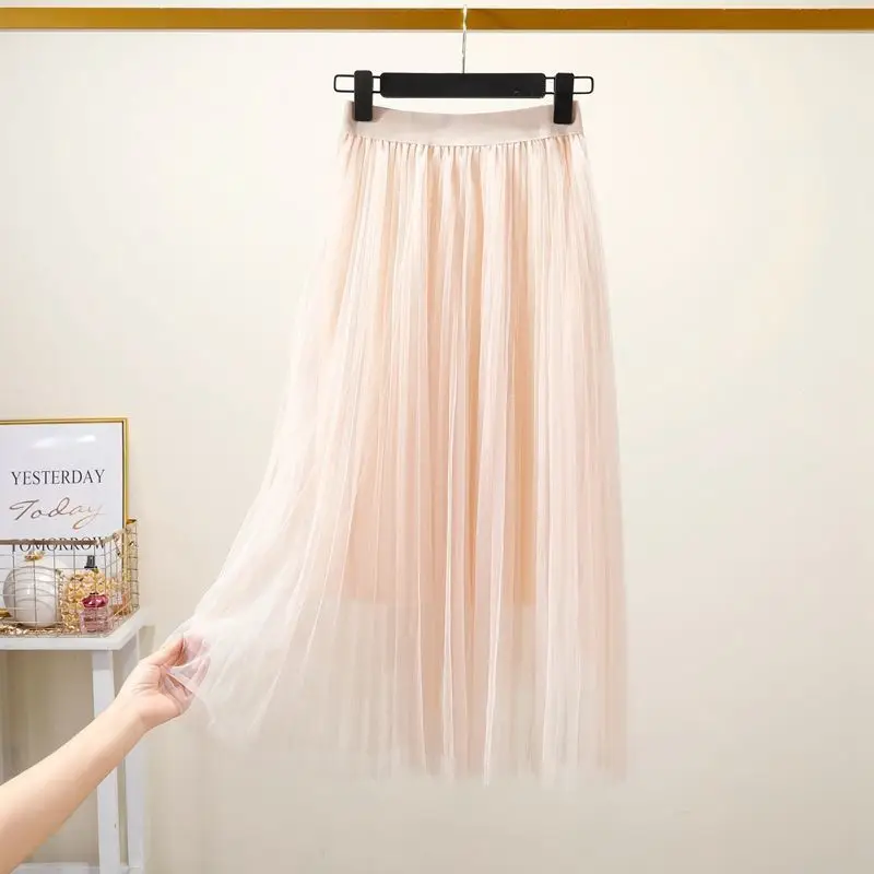 White Pleated Skirt Women Spring Summer 2022 - Image 5