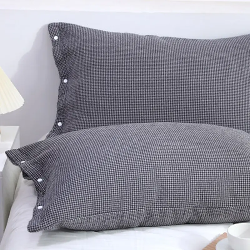Pure Cotton Pillowcase with Snap Closure - Image 7