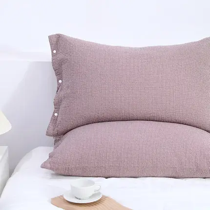 Pure Cotton Pillowcase with Snap Closure - Image 4