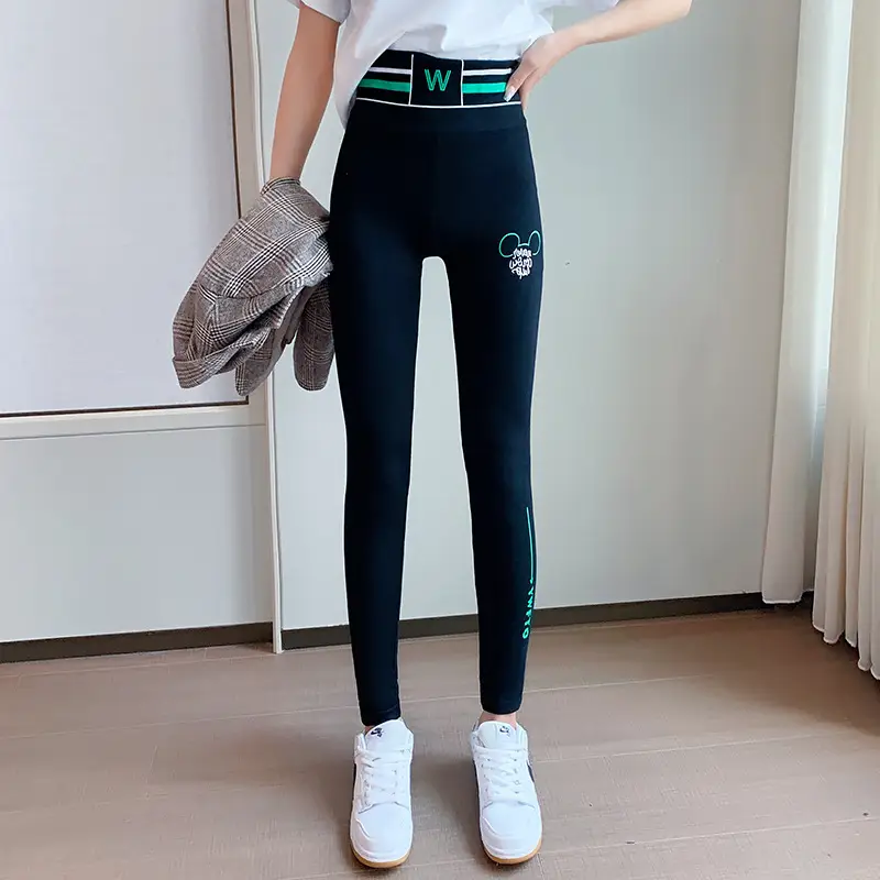 2025 Korean Style Thin High-Waisted Yoga Pants Black Slimming Leggings - Image 4