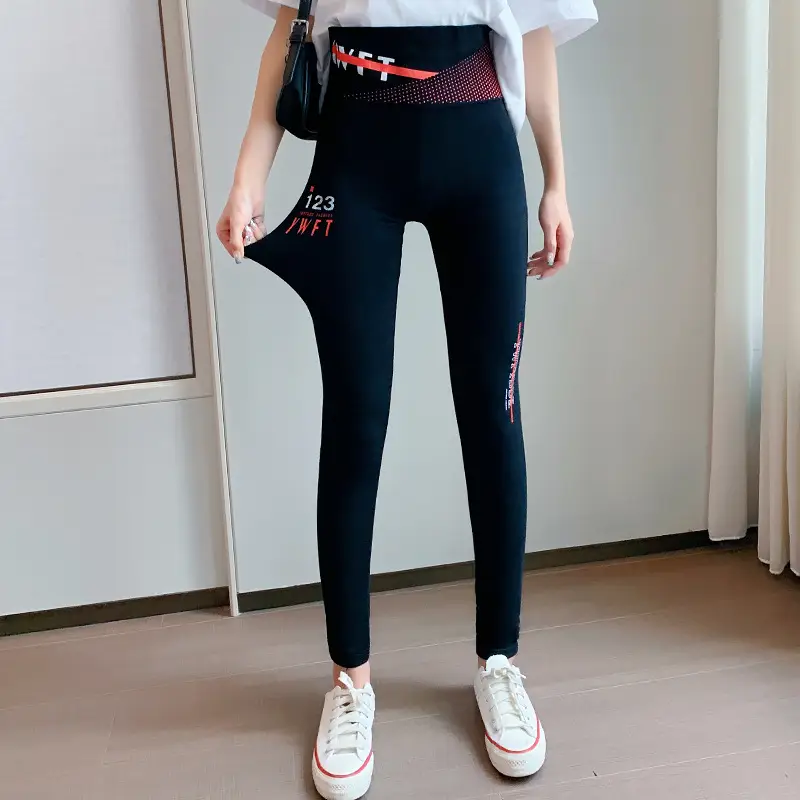 2025 Korean Style Thin High-Waisted Yoga Pants Black Slimming Leggings - Image 5